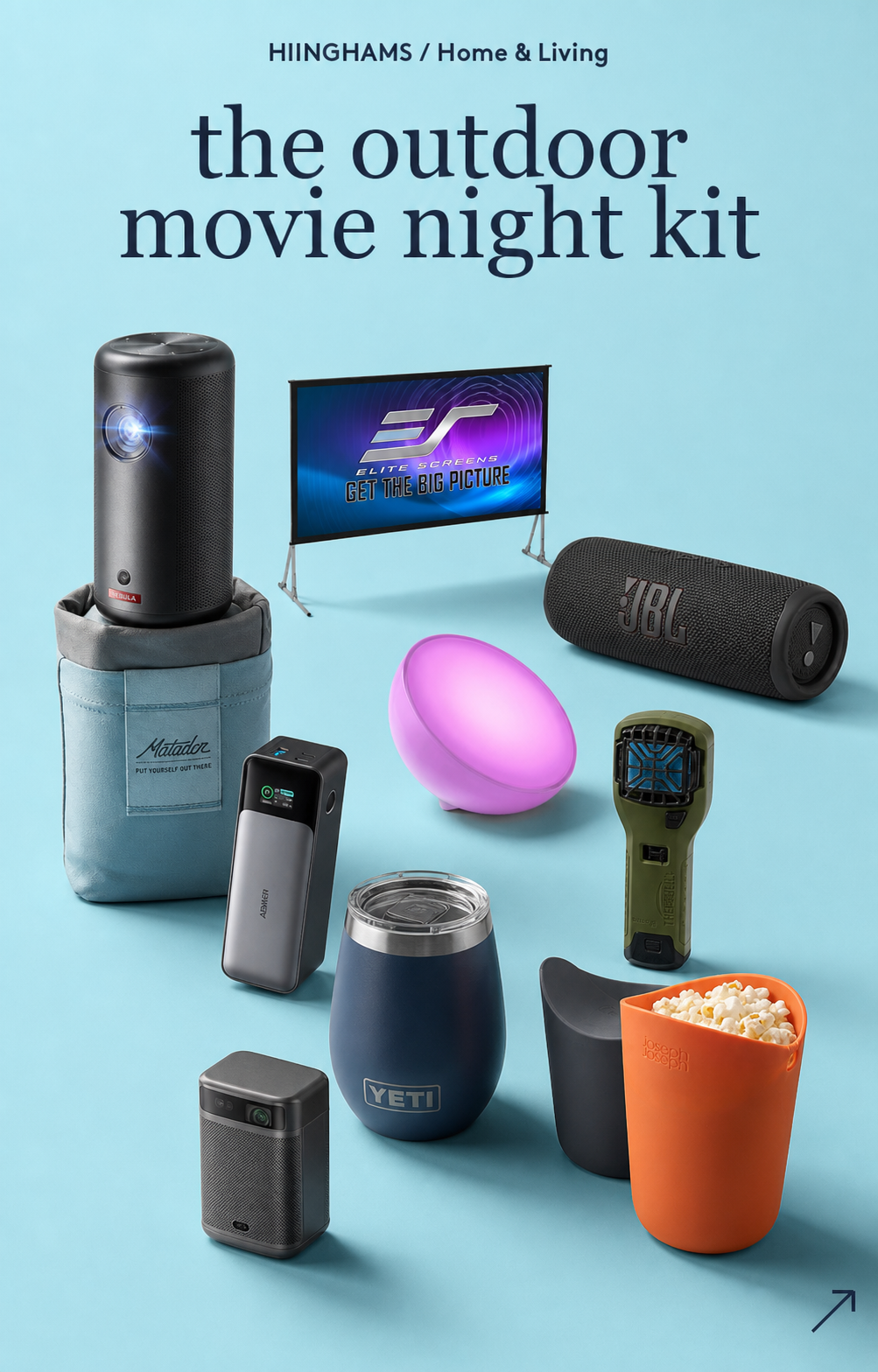 The outdoor movie night kit